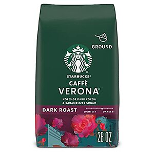 28-Oz Starbucks Ground Dark Roast Coffee (Caffè Verona) $8.90 w/ Subscribe & Save