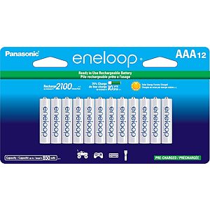 $21.90*: 12-Pack Panasonic Eneloop AAA 850mAh Ni-Mh Pre-Charged Rechargeable Batteries at Amazon ($1.82 each)