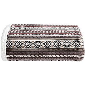 [Regional/MidAtlantic, AC] $8.81*: Eddie Bauer Soft Reversible Sherpa & Brushed Fleece Throw Blanket (Sycamore Red) at Amazon