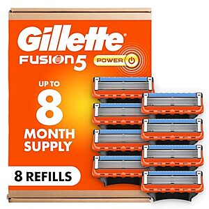 [Prime, S&S, AC] $16.21*: 8-Count Gillette Men's Fusion5 Power Razor Blade Refills at Amazon
