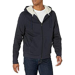 $12.60*: Amazon Essentials Men's Sherpa-Lined Full-Zip Hooded Fleece Sweatshirt (Various) at Amazon