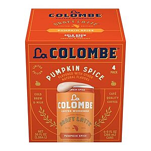 [S&S] $6.72: 4-Pack 9-Oz La Colombe Coffee Draft Latte (Pumpkin Spice) at Amazon ($1.68 each)