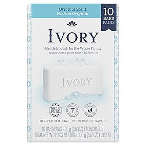 Ivory Gentle Bath Bar Soap (Original): 4-Pack 4-Oz. https://static.slickdealscdn.com/attachment/1/1/7/1/5/2/7/300x300/18638353.thumb.90, 10-Pack 3.17-Oz .70 w/ Subscribe & Save