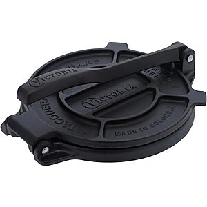 8 Victoria Cast Iron Tortilla Press & Pataconera Seasoned w/ Flaxseed Oil 