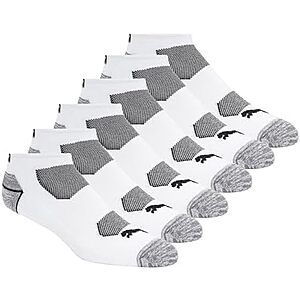 6-Pack PUMA Men's Low Cut Socks (White) .85 w/ Subscribe & Save