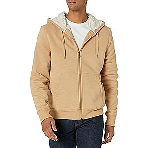 Amazon Essentials Men's Sherpa-Lined Full-Zip Hooded Fleece Sweatshirt (Various) from .85