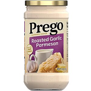 14.5-Oz Prego Alfredo Pasta Sauce (Roasted Garlic Parmesan) https://static.slickdealscdn.com/attachment/1/1/7/1/5/2/7/300x300/18739162.thumb.60 w/ Subscribe & Save