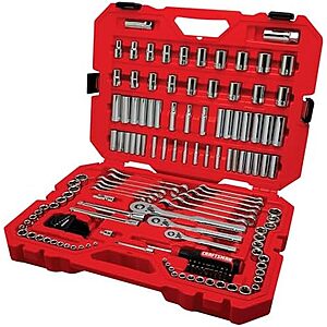 159-pc Craftsman Standard (SAE) & Metric Polished Chrome Mechanics Tool Set w/ Case .15 + Free Shipping