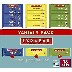 18-Count 1.6-Oz Larabar Variety Pack (Blueberry Muffin, Lemon Bar, Apple Pie) 3 for $29.90 w/ Subscribe & Save + Free Shipping