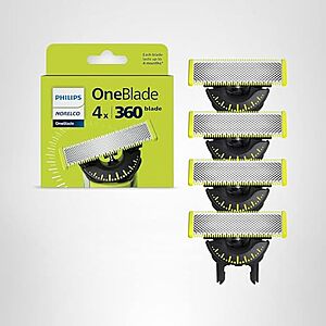 [S&S] $34.68*: 4-ct Philips Norelco OneBlade 360 Blades (QP440/80) at Amazon ($8.67 each)