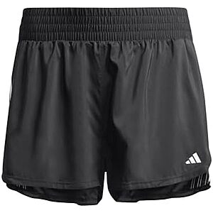 $12: adidas Women's Pacer Training 3-Stripes Woven High-Rise Shorts at Amazon