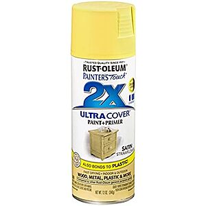 [Prime] $2.25: 12-Oz Rust-Oleum Painter's Touch 2X Ultra Cover Spray Paint (249065, Satin Strawflower) at Amazon