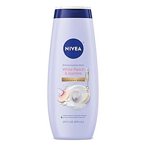 [S&S, AC] $3.03*: 20-Oz NIVEA Refreshing Body Wash (White Peach & Jasmine) at Amazon
