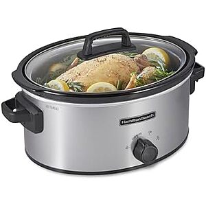 $29.95: Hamilton Beach 6-Quart Slow Cooker with 3 Cooking Settings at Amazon
