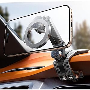 LISEN 360-Degree Rotation MagSafe Clip On Dashboard Phone Holder (Black) $4.50