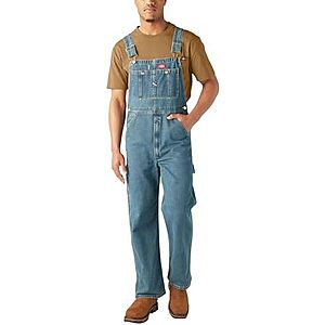 Dickies Men's 100% Cotton Denim Bib Overall (3 Colors) $31.50
