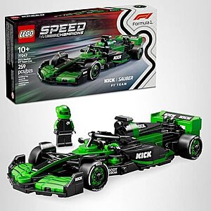 259-Piece LEGO Speed Champions: KICK Sauber F1 Team C44 Model Car Building Toy $16.20 