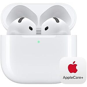 $118*: Apple AirPods 4 ANC Wireless Earbuds w/ USB-C Case + 2-Year AppleCare+ at Amazon