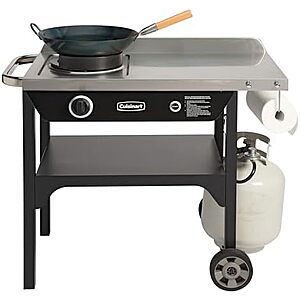 $224.99: Cuisinart Outdoor Wok Station, 50,000 BTU Propane Outdoor Wok Burner with Prep Table at Amazon