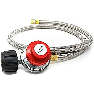 $12*: Gas One 2113 0-20PSI Propane Regulator with Hose 4 ft at Amazon