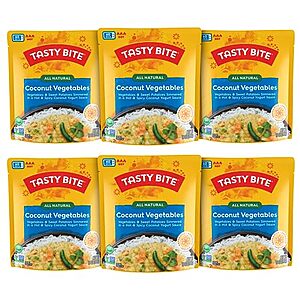 [S&S] $8.64*: 6-Pack 10-Oz TASTY BITE Coconut Vegetables at Amazon ($1.44 each)