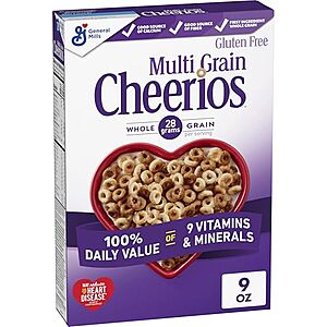 S&S] $1.20*:9-Oz Multi Grain Cheerios Heart Healthy Breakfast Cereal at Amazon