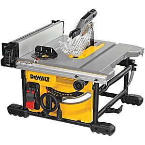 DeWALT 8-1/4" 15-Amp Jobsite Table Saw + 7% Back w/ Prime Visa (No-Rush Delivery) $299 + Free Shipping