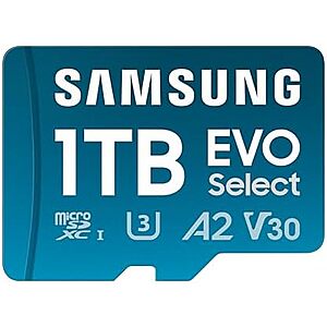 1TB Samsung EVO Select microSDXC Card w/ SD Adapter  + Free Shipping
