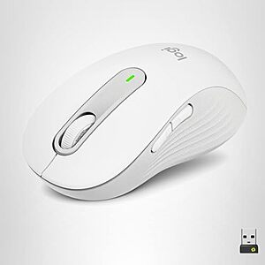 29.99:Logitech Wireless Mouse Signature M650 L Full Size,Off White,Right-Handed,Large at Amazon
