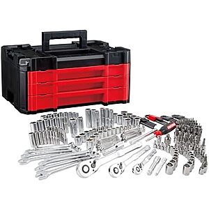 129:262-Piece CRAFTSMAN Mechanic Tool Set,Master Socket Set with 3-Drawer VERSASTACK Tool Box,SAE/Metric (CMMT45309) at Amazon