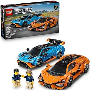39.99:607-Piece LEGO Speed Champions - Lamborghini Revuelto & Lamborghini Huracán STO (77238,2025) at Amazon