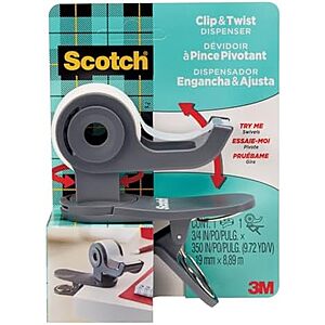 Scotch Clip & Twist Desktop Tape Dispenser $4.50