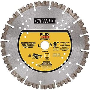 $26.75: DeWalt DWAFV8900 9" x 7/8" Flexvolt Masonry/Concrete Diamond Cutting Wheel at Amazon