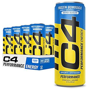 S&S,AC] $12.99*:12-Pack 12-Oz Cellucor C4 Performance Energy Drink (Frozen Bombsicle) at Amazon