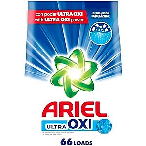 S&S,AC] $22.27:4 × 105-Oz ARIEL Ultra Oxi Powder Laundry Detergent (Original Scent,66 Loads) ($5.57 each) at Amazon