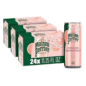 S&S,AC] $11.97:24-Pack 11.15-Oz Maison Perrier Flavored Sparkling Water (Forever Grapefruit) at Amazon (49.9￠ each