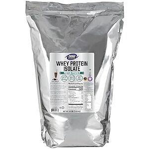 10-Lbs NOW Sports Whey Isolate Protein Powder (Creamy Chocolate, 138 Servings) $90.30 w/ S&S + Free S&H
