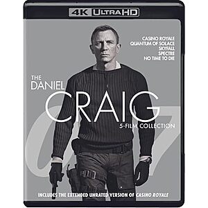 James Bond: The Daniel Craig 5-Film Collection (4K Ultra HD + Blu-ray) $35 