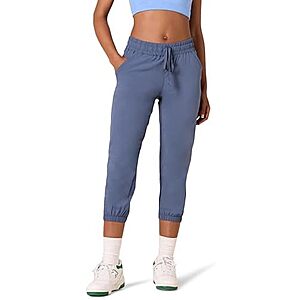 $6.76: Amazon Essentials Women's Active Performance Stretch Woven 23.5" Inseam Crop Jogger Pant at Amazon