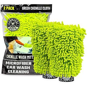 [S&S] $11.10: 2-Pack Chemical Guys Chenille Premium Scratch-Free Microfiber Wash Mitt for Car Washing at Amazon
