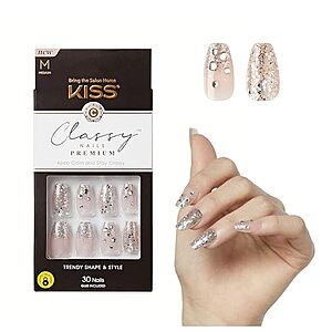 $3: KISS Classy, Press On Nails at Amazon