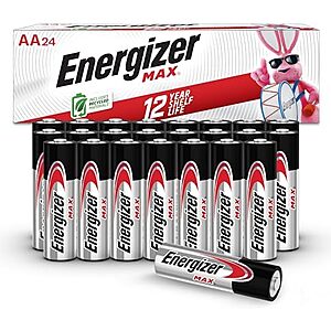 [S&S, AC] $10.24*: 24-Count Energizer Max AA Batteries at Amazon (42.7￠ each)