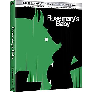 Rosemary's Baby 55th Anniversary Edition (4K UHD Blu-ray + Blu-ray + Digital) .95