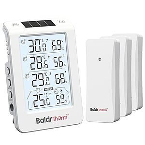 3-Channel BaldrTherm Solar Photosensitive Thermo-Hygrometer