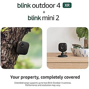 $59.98: Blink Camera Bundle: Outdoor 4 XR + Mini 2 + Sync Module XR at Amazon