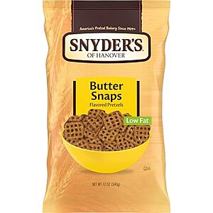 [AC] $20: 10 × 12-Oz Snyder's of Hanover Butter Snaps Pretzels ($2 each) at Amazon