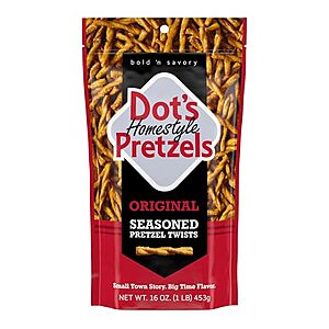 16-Oz Dot's Homestyle Pretzels Seasoned Pretzel Twists (Original) .75 w/ Subscribe & Save