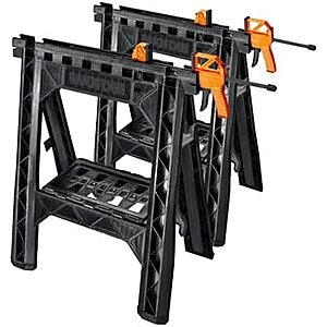 2-Pack Worx WX065 Clamping Sawhorses w/ Bar Clamps $55.10 + Free Shipping