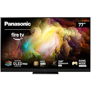 $1499.99*: 77" Panasonic Z8 Series OLED 4K UHD 144Hz Smart Fire TV (2025) at Amazon