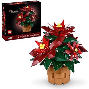 608-Piece LEGO Icons Poinsettia Building Set $30 